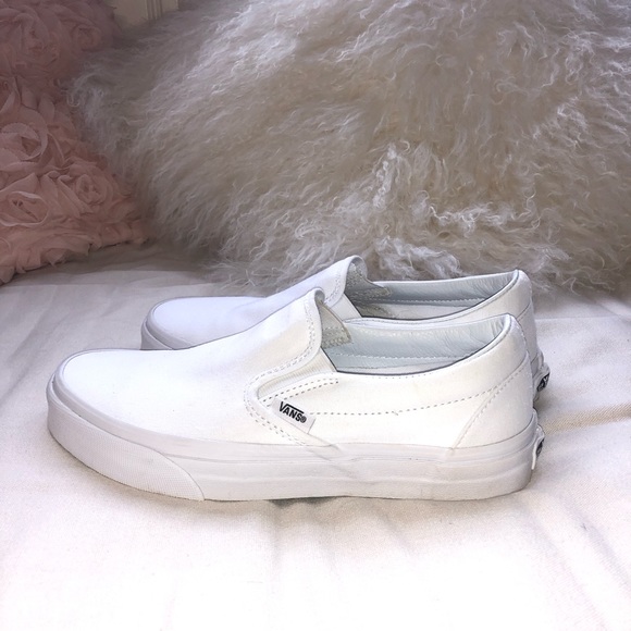 Vans Shoes - White slip on vans